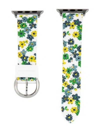 Pre-owned Kate Spade Silicone Strap For Apple Watch 38mm And 40mm In White