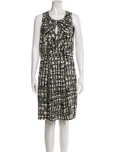 Pre-owned Kate Spade Silk Knee-length Dress In Black