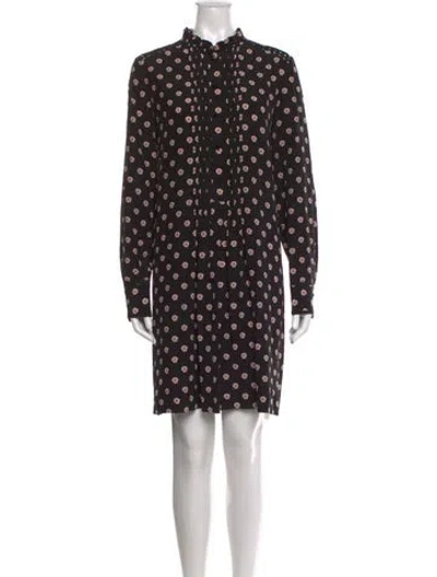 Pre-owned Kate Spade Silk Knee-length Dress In Black