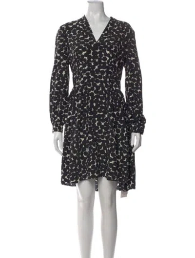Pre-owned Kate Spade Silk Knee-length Dress In Black