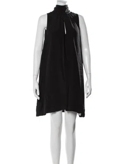 Pre-owned Kate Spade Silk Knee-length Dress In Black