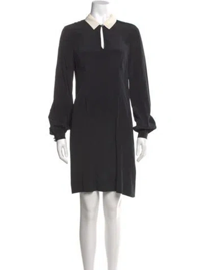 Pre-owned Kate Spade Silk Knee-length Dress In Black