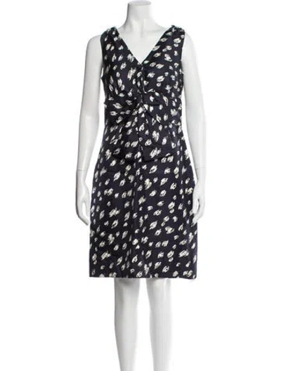 Pre-owned Kate Spade Silk Knee-length Dress In Blue