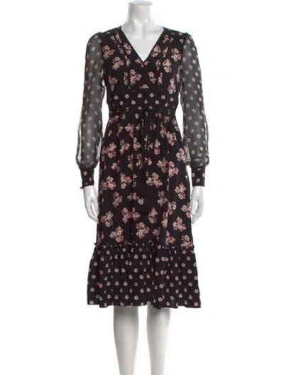 Pre-owned Kate Spade Silk Knee-length Dress In Multi