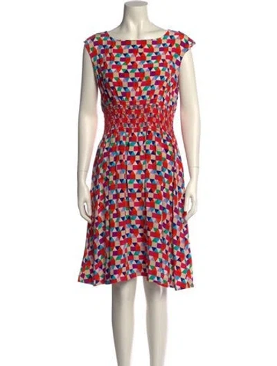 Pre-owned Kate Spade Silk Knee-length Dress In Multi