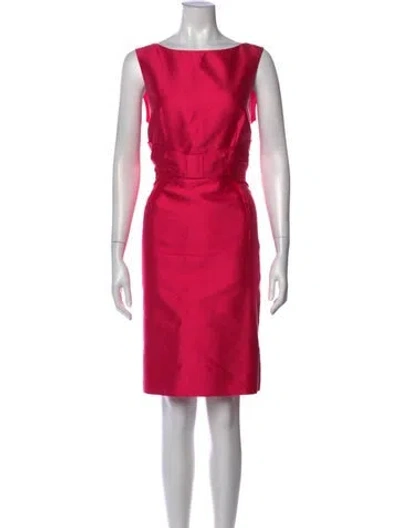 Pre-owned Kate Spade Silk Knee-length Dress In Pink