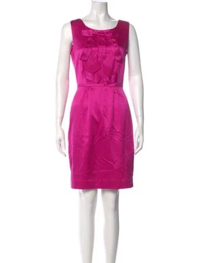 Pre-owned Kate Spade Silk Knee-length Dress In Pink
