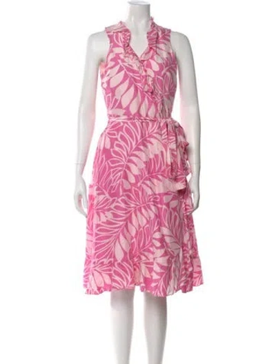 Pre-owned Kate Spade Silk Knee-length Dress In Pink