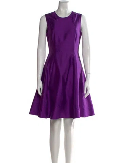 Pre-owned Kate Spade Silk Knee-length Dress In Purple