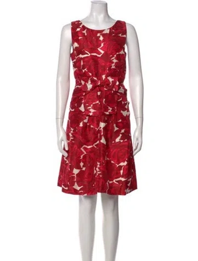 Pre-owned Kate Spade Silk Knee-length Dress In Red