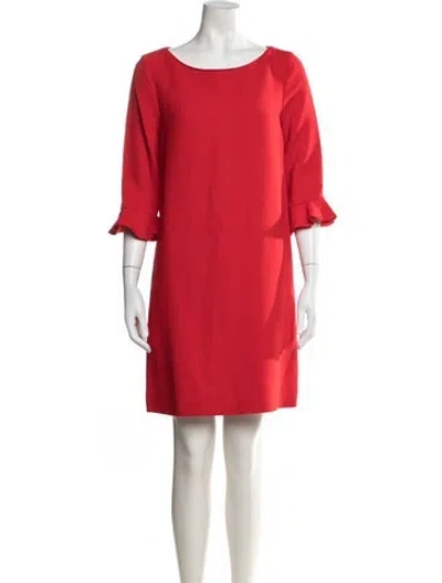 Pre-owned Kate Spade Silk Knee-length Dress In Red