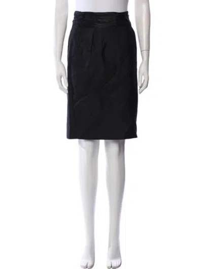 Pre-owned Kate Spade Silk Knee-length Skirt In Black