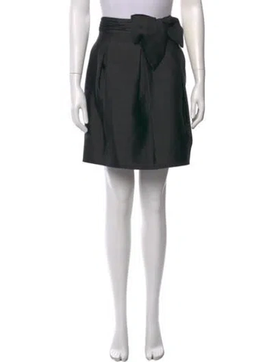 Pre-owned Kate Spade Silk Knee-length Skirt In Black