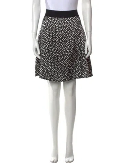 Pre-owned Kate Spade Silk Knee-length Skirt In Black