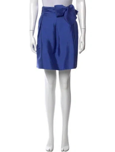 Pre-owned Kate Spade Silk Knee-length Skirt In Blue