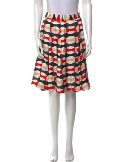 Pre-owned Kate Spade Silk Knee-length Skirt In Multi