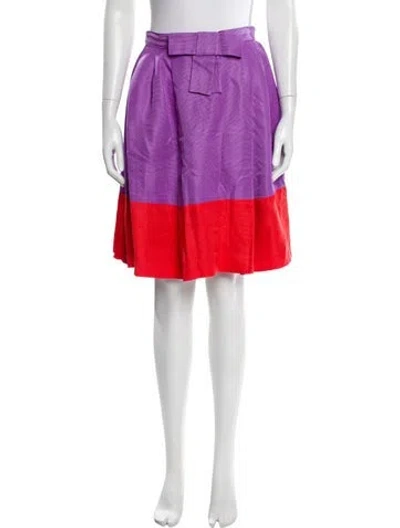 Pre-owned Kate Spade Silk Knee-length Skirt In Multi