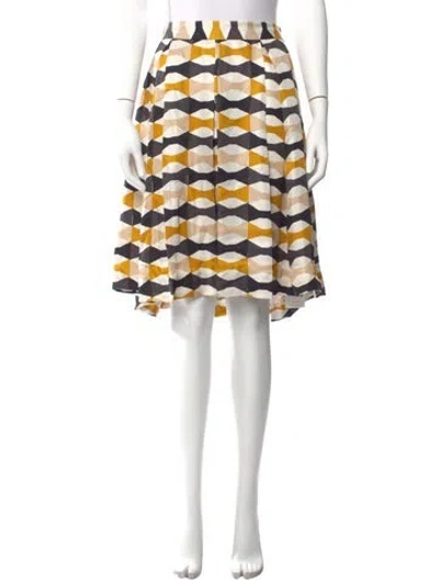 Pre-owned Kate Spade Silk Knee-length Skirt In Neutral