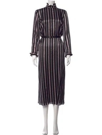 Pre-owned Kate Spade Silk Long Dress In Black