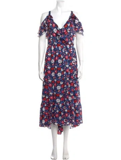 Pre-owned Kate Spade Silk Long Dress In Blue