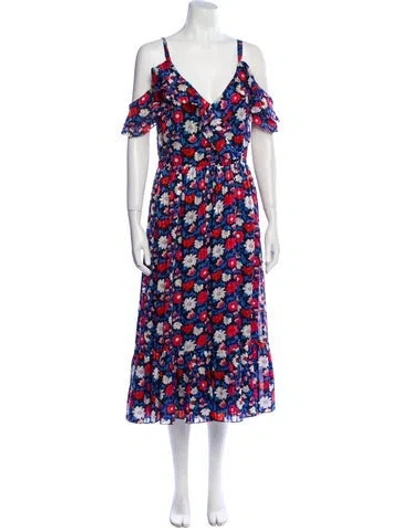 Pre-owned Kate Spade Silk Long Dress In Blue