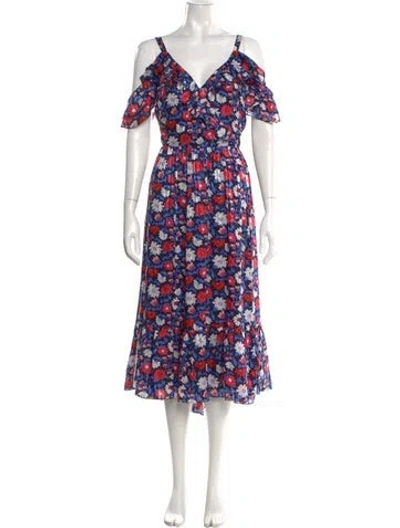 Pre-owned Kate Spade Silk Long Dress In Blue