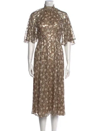Pre-owned Kate Spade Silk Long Dress In Brown