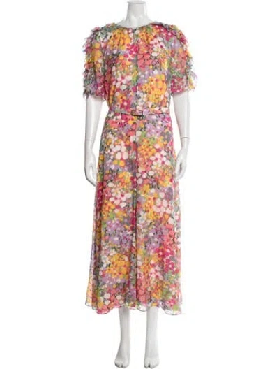 Pre-owned Kate Spade Silk Long Dress In Pink