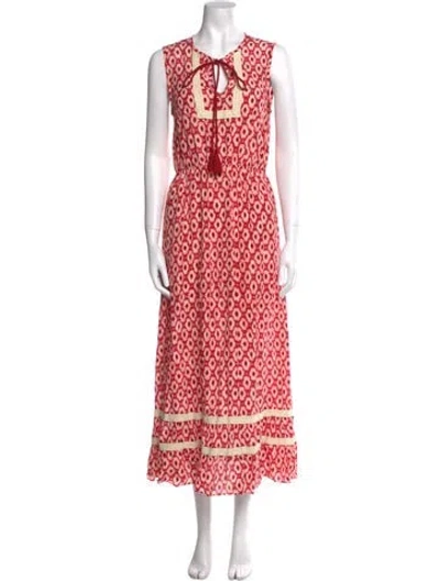 Pre-owned Kate Spade Silk Long Dress In Red