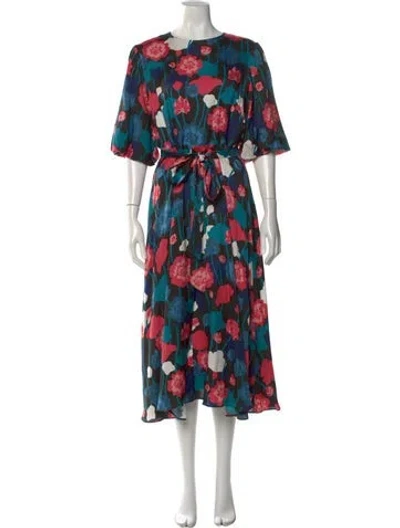Pre-owned Kate Spade Silk Midi Length Dress In Black