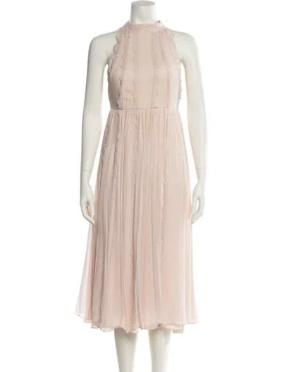 Pre-owned Kate Spade Silk Midi Length Dress In Neutral