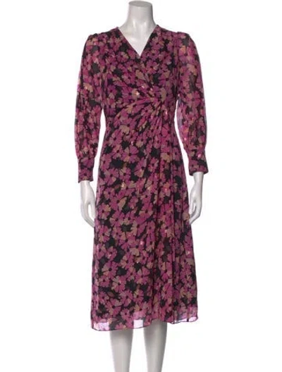 Pre-owned Kate Spade Silk Midi Length Dress In Pink