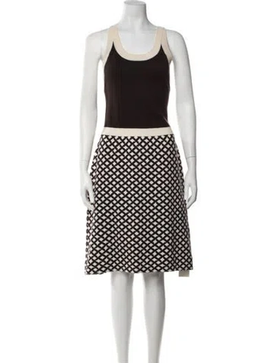Pre-owned Kate Spade Silk Midi Length Dress W/ Tags In Brown