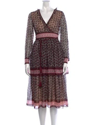 Pre-owned Kate Spade Silk Midi Length Dress W/ Tags In Multicolor