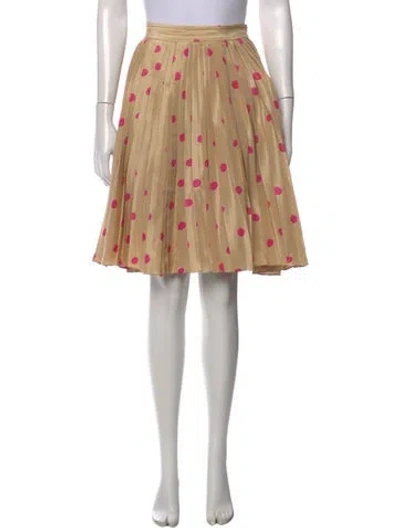 Pre-owned Kate Spade Silk Midi Length Skirt In Neutrals