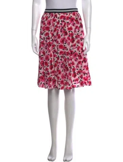 Pre-owned Kate Spade Silk Midi Length Skirt W/ Tags In Pink