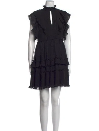 Pre-owned Kate Spade Silk Mini Dress In Black