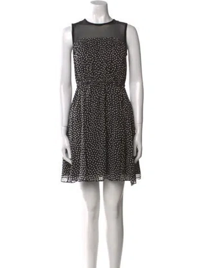 Pre-owned Kate Spade Silk Mini Dress In Black