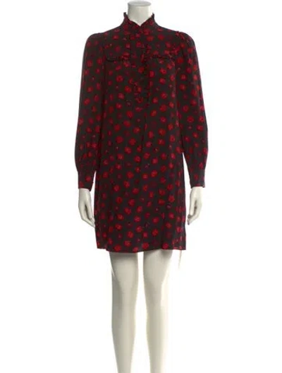 Pre-owned Kate Spade Silk Mini Dress In Black