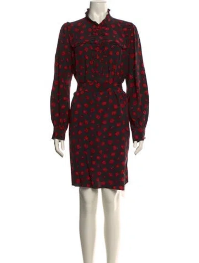 Pre-owned Kate Spade Silk Mini Dress In Black