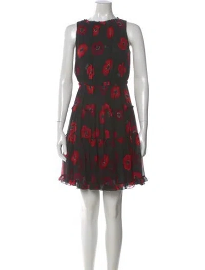 Pre-owned Kate Spade Silk Mini Dress In Black