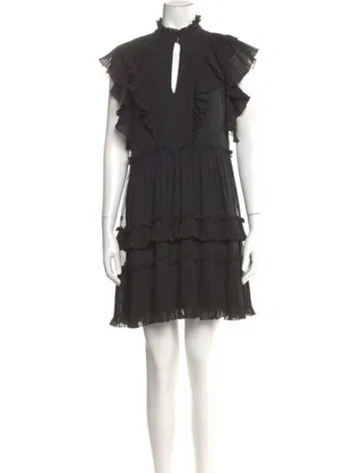 Pre-owned Kate Spade Silk Mini Dress In Black