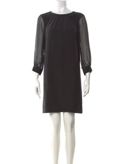 Pre-owned Kate Spade Silk Mini Dress In Black