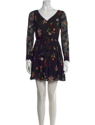 Pre-owned Kate Spade Silk Mini Dress In Black