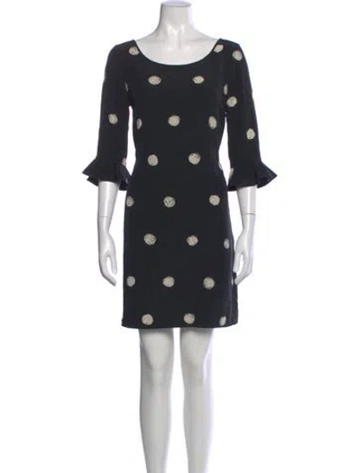 Pre-owned Kate Spade Silk Mini Dress In Black