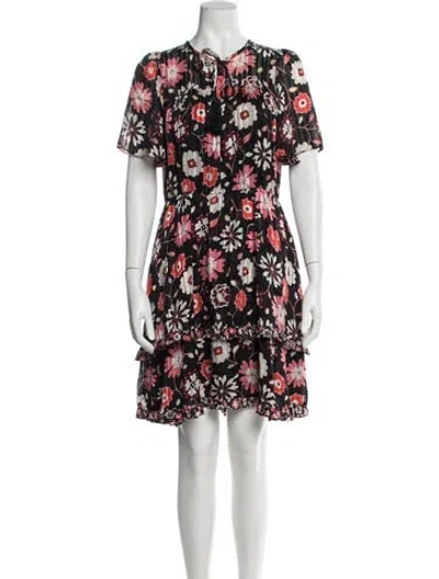 Pre-owned Kate Spade Silk Mini Dress In Black