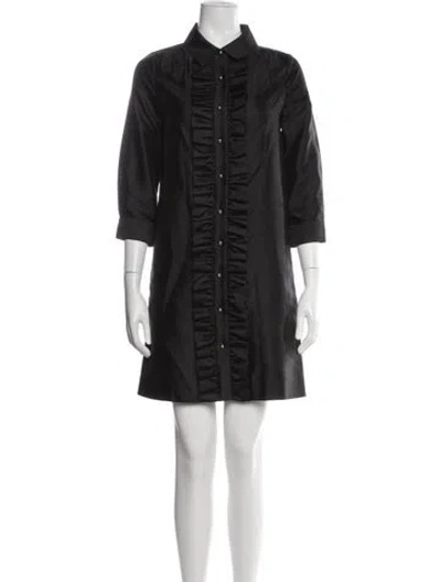 Pre-owned Kate Spade Silk Mini Dress In Black