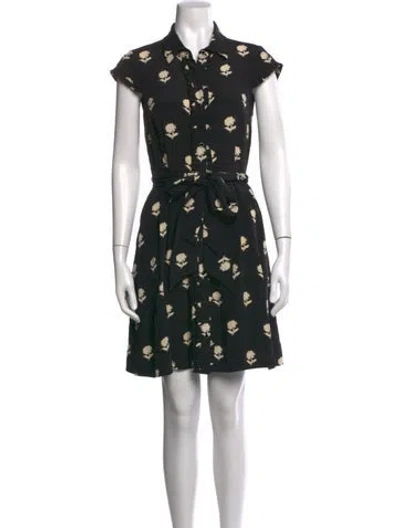 Pre-owned Kate Spade Silk Mini Dress In Black