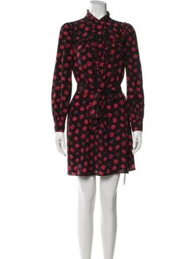 Pre-owned Kate Spade Silk Mini Dress In Black