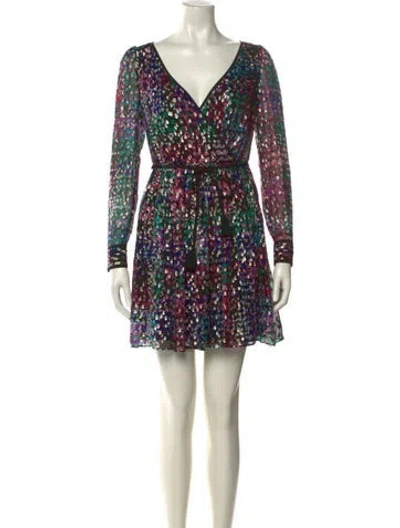 Pre-owned Kate Spade Silk Mini Dress In Blue